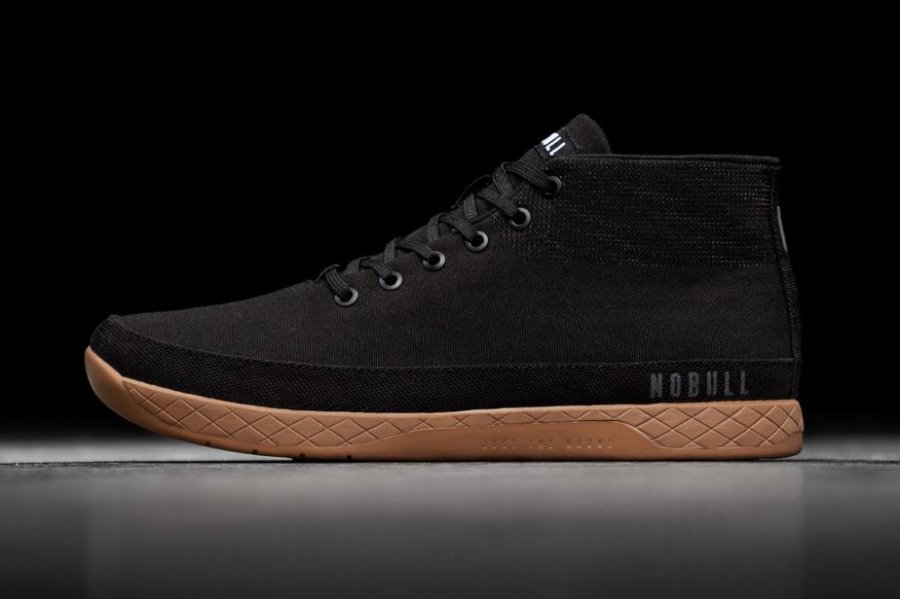 Chaussures de Sport Nobull Tela Mid Trainer Homme Noir Cafe | 7VCQFHINS