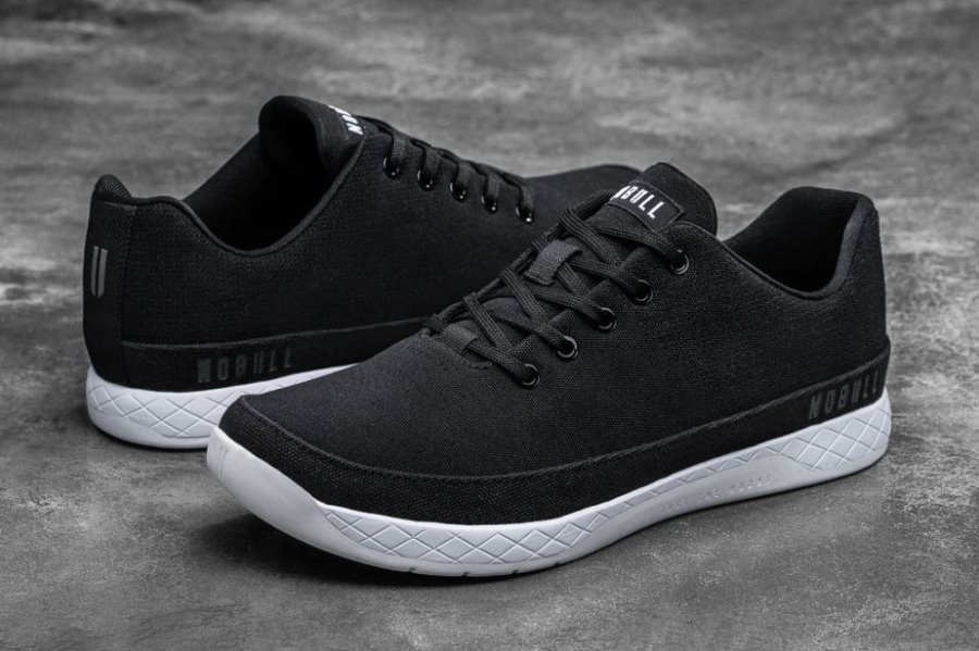 Chaussures de Sport Nobull Tela Trainer Homme Noir Blanche | Q4JEJTIG3