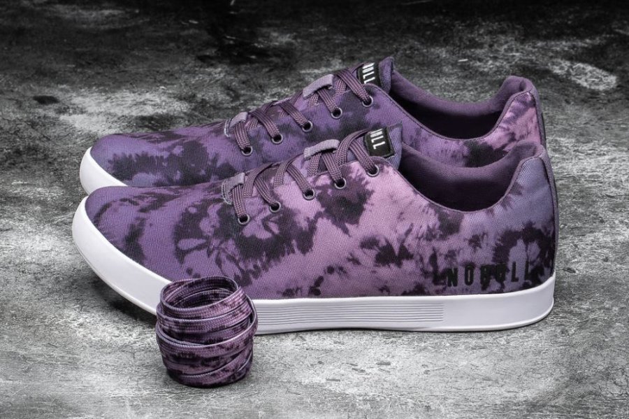 Chaussures de Sport Nobull Tie-dye Tela Trainer Femme Violette Foncé | NQ40XD0NH