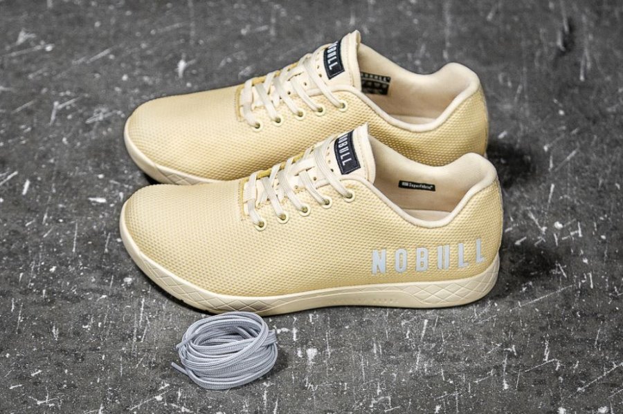 Chaussures de Sport Nobull Vanilla Trainer Homme Jaune Clair | OSEBKEVNM