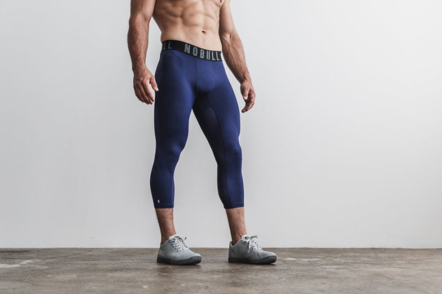 Collant Nobull 3/4 Compression Tight Homme Bleu Marine | 0TNXOZHYK