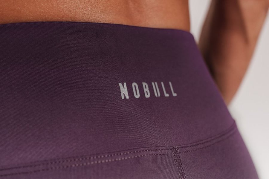 Collant Nobull High-rise Crop Femme Violette | BQYMG897I