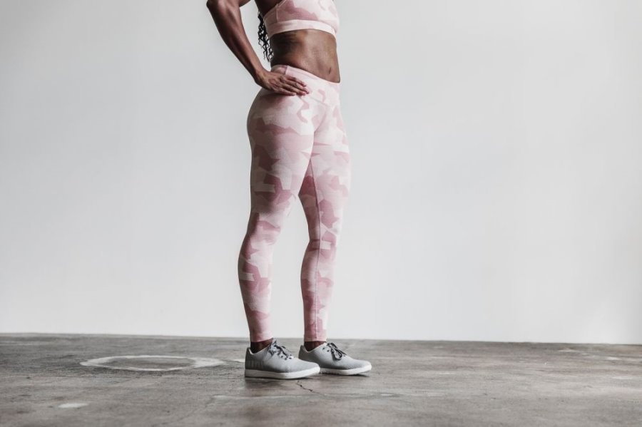 Collant Nobull Mid-rise Tight Femme Rose Camouflage | WG2V3Y0B6