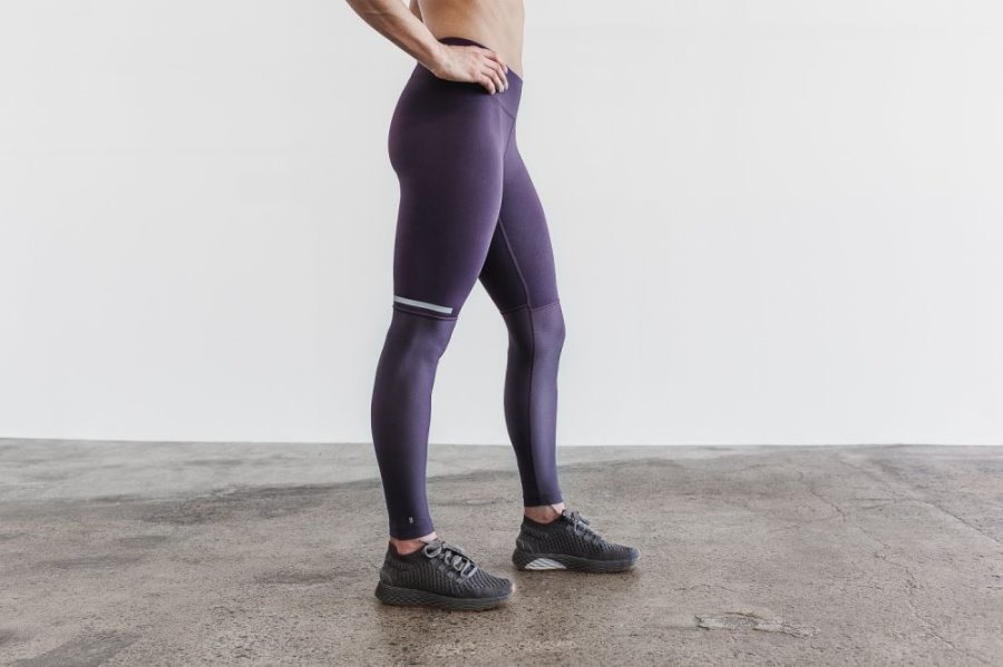 Collant Nobull Pace Tight Femme Violette | M51PC1JGR