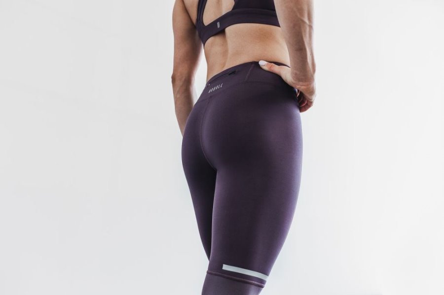 Collant Nobull Pace Tight Femme Violette | M51PC1JGR