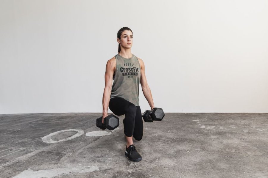 Debardeur Nobull Crossfit Games® 2021 High-neck Tank Femme Vert Camouflage | RHMNJXPEF