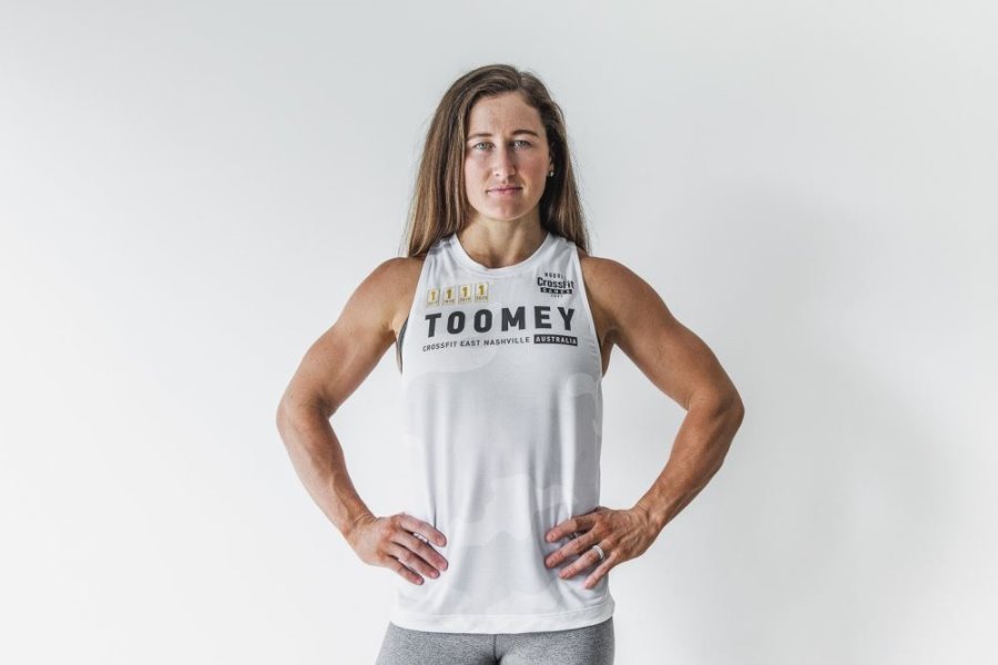 Debardeur Nobull Crossfit Games® 2021 Jersey (Toomey) Femme Blanche Camouflage | 0R5OQ5TZL