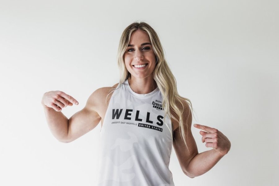 Debardeur Nobull Crossfit Games® 2021 Jersey (Wells) Femme Blanche Camouflage | 8RQMVBRWM