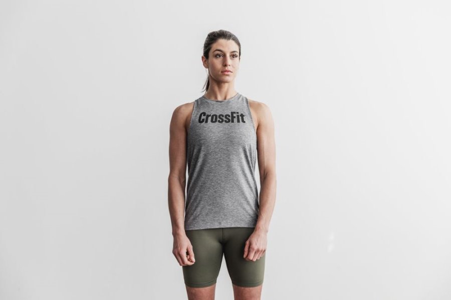 Debardeur Nobull Crossfit® High-neck Tank Femme Grise | 5QDLJ0EMO