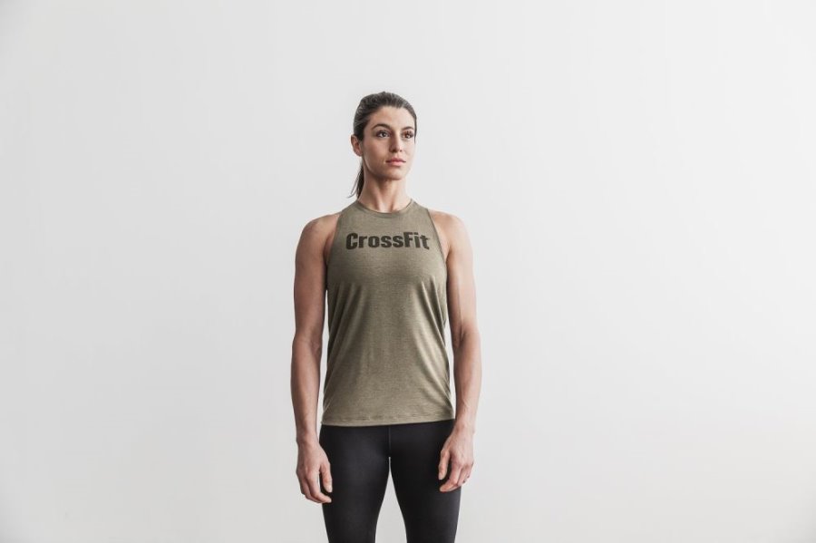 Debardeur Nobull Crossfit® High-neck Tank Femme Vert | N05KW2MJE