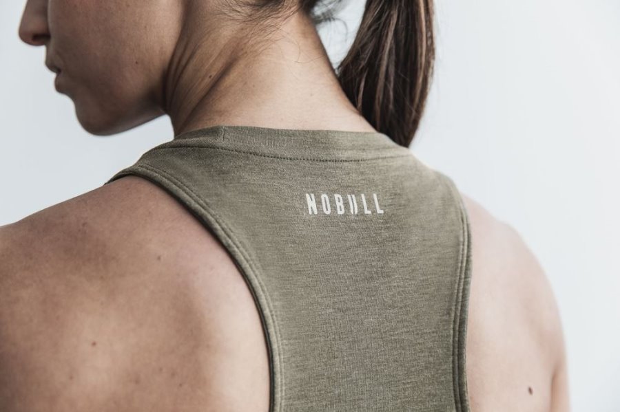 Debardeur Nobull Crossfit® High-neck Tank Femme Vert | N05KW2MJE