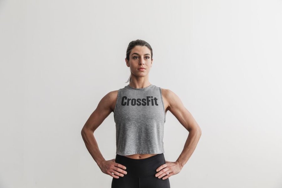 Debardeur Nobull Crossfit® Muscle Tank Femme Grise | D4CB0IQ7D