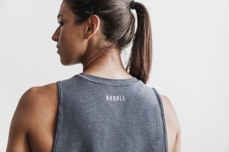 Debardeur Nobull Crossfit® Muscle Tank Femme Grise | V0CH2EI18