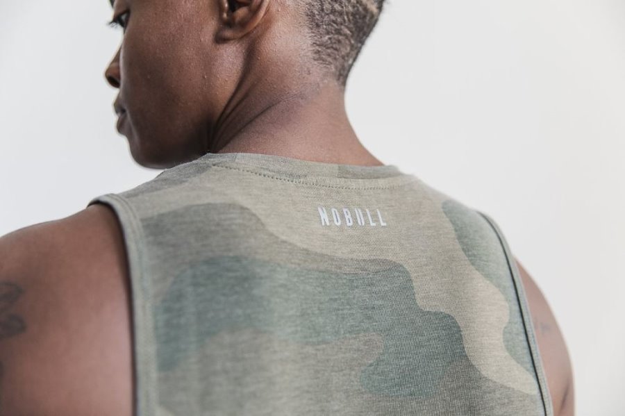 Debardeur Nobull Crossfit® Muscle Tank Femme Camouflage Vert Camouflage | W69Z2B9GH