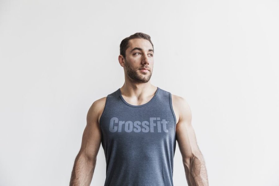 Debardeur Nobull Crossfit® Tank Homme Bleu Marine | 44KNAHH69