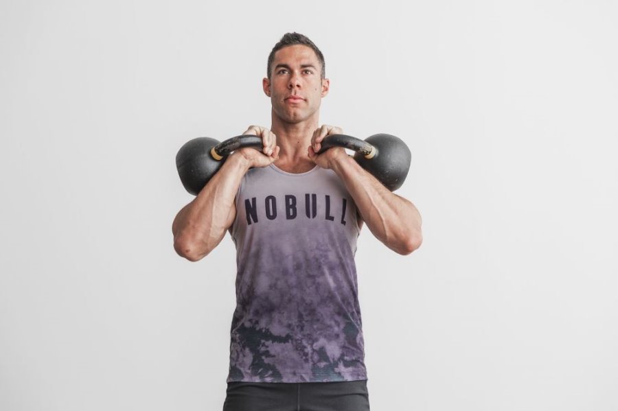 Debardeur Nobull Dip-dye Tank Homme Violette | OTBNVNAOF