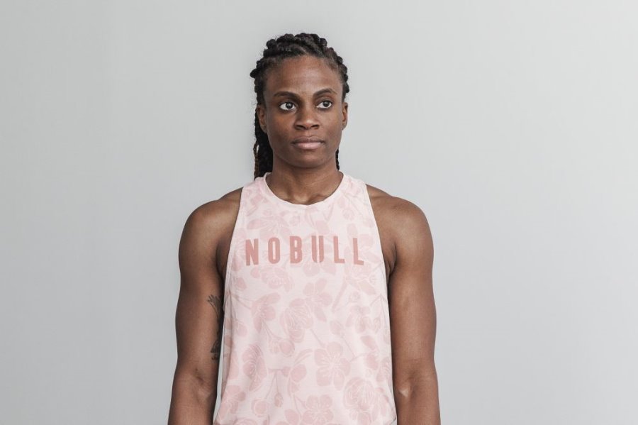 Debardeur Nobull High-neck Tank (Cherry Blossom) Femme Rose Rose Rose | X5TB3NS0Y