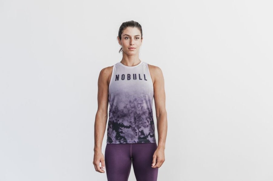 Debardeur Nobull High-neck Tank (Dip-dye) Femme Violette | E5RG8CTHN