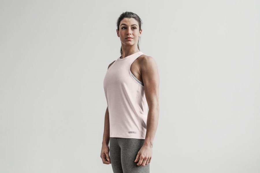 Debardeur Nobull High-neck Tank (Seasonal Colors) Femme Rose | PVUG7UB6W