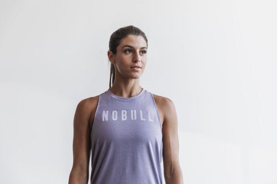 Debardeur Nobull High-neck Tank (Seasonal Colors) Femme Lavande | RCUM1IW8I