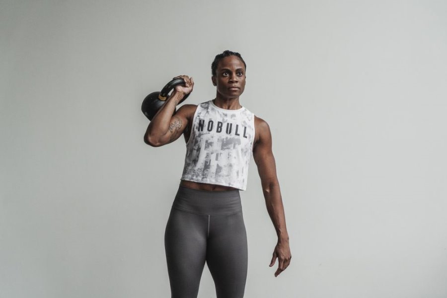 Debardeur Nobull Muscle Tank (Artists For Humanity) Femme Blanche Grise | LTNYAFA42