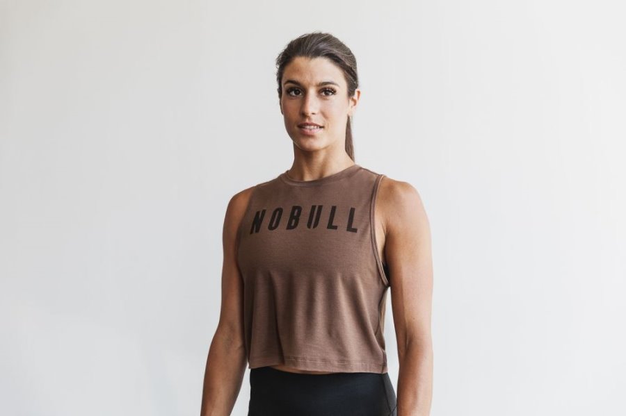 Debardeur Nobull Muscle Tank (Classiche Colors) Femme Marron | RZ4VL1L5S