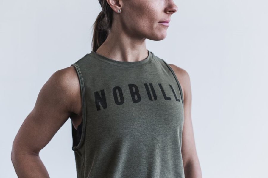 Debardeur Nobull Muscle Tank (Classiche Colors) Femme Vert | U15G77BV6