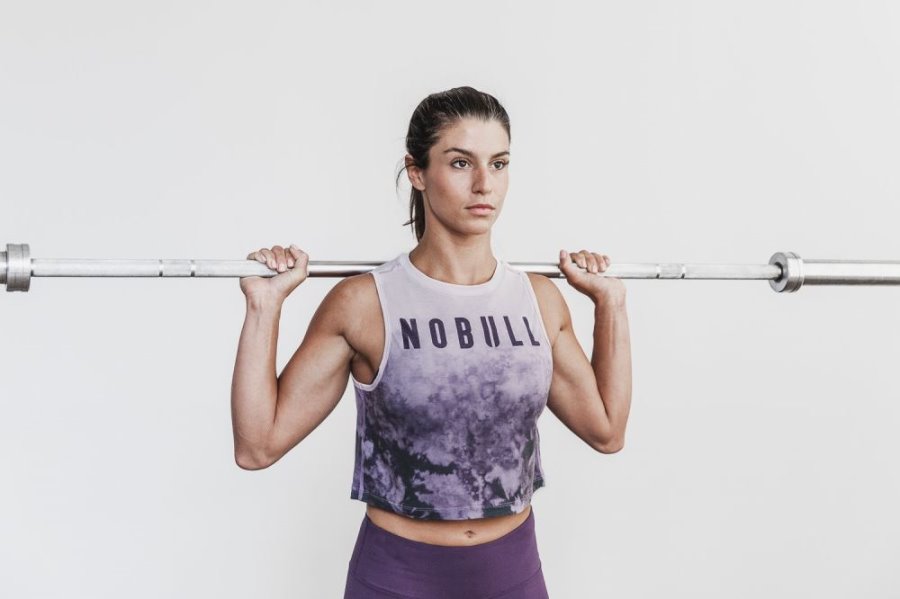 Debardeur Nobull Muscle Tank Femme Violette | WW2ZGEMTP