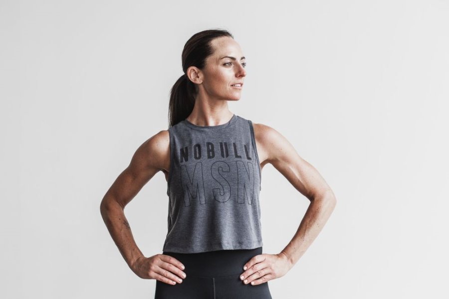 Debardeur Nobull Muscle Tank (Madison) Femme Grise | EBREI7OG7