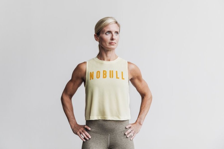 Debardeur Nobull Muscle Tank (Seasonal Colors) Femme Jaune Clair | K23NWZZEO