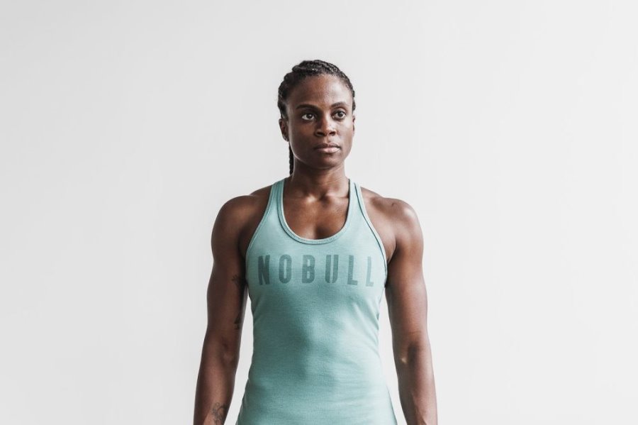 Debardeur Nobull Racerback Tank Femme Bleu | OIECV3H13