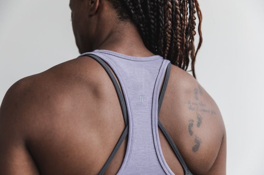 Debardeur Nobull Racerback Tank Femme Lavande | GFXI77GNX