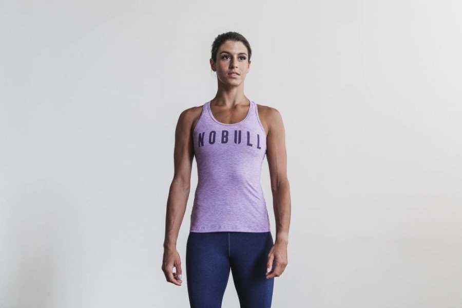 Debardeur Nobull Racerback Tank Femme Violette Clair | U2D79FB1W