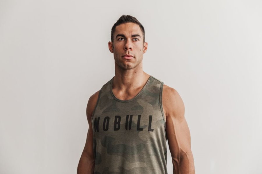 Debardeur Nobull Tank Homme Camouflage Vert Camouflage | 11CEU7HDO