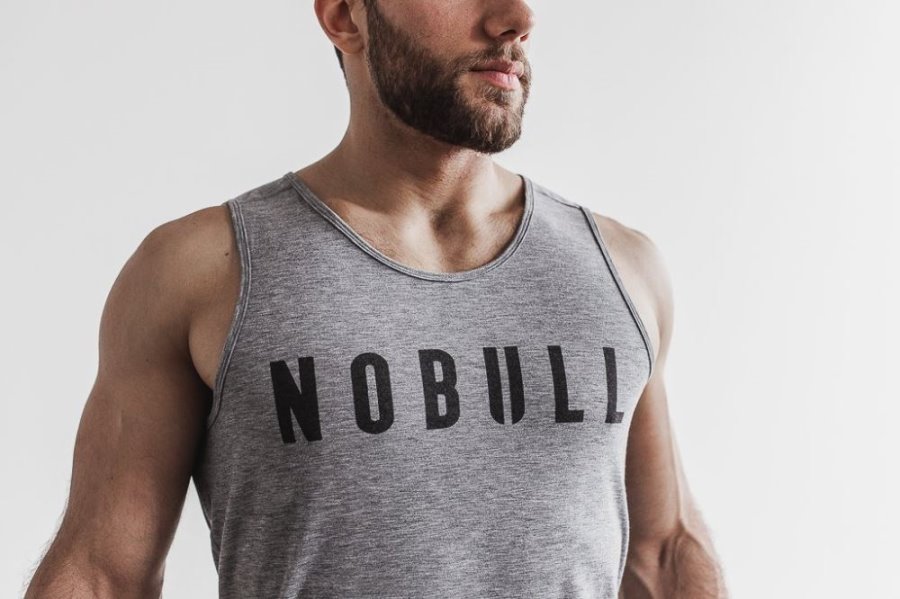 Debardeur Nobull Tank Homme Grise | 5HR9SHPEW