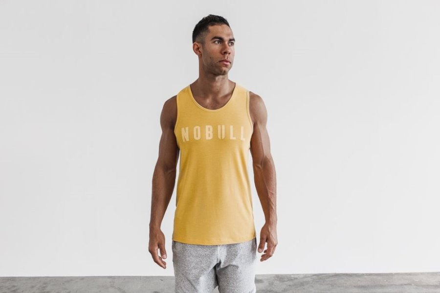 Debardeur Nobull Tank Homme Jaune | OKR2TJF5L