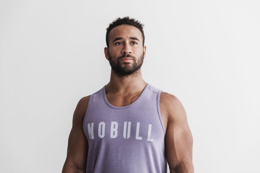 Debardeur Nobull Tank Homme Lavande | UAYMFSKAO