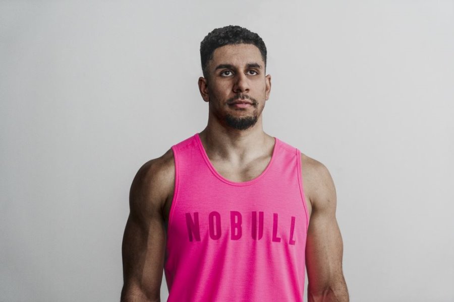 Debardeur Nobull Tank Homme Rose | H3I2NTPGB