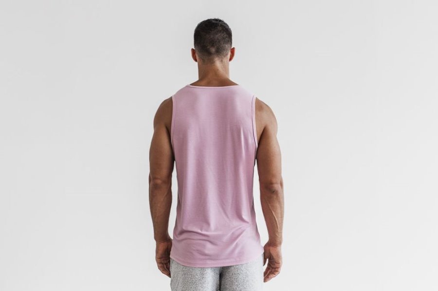 Debardeur Nobull Tank Homme Rose | XWCTSGXTK