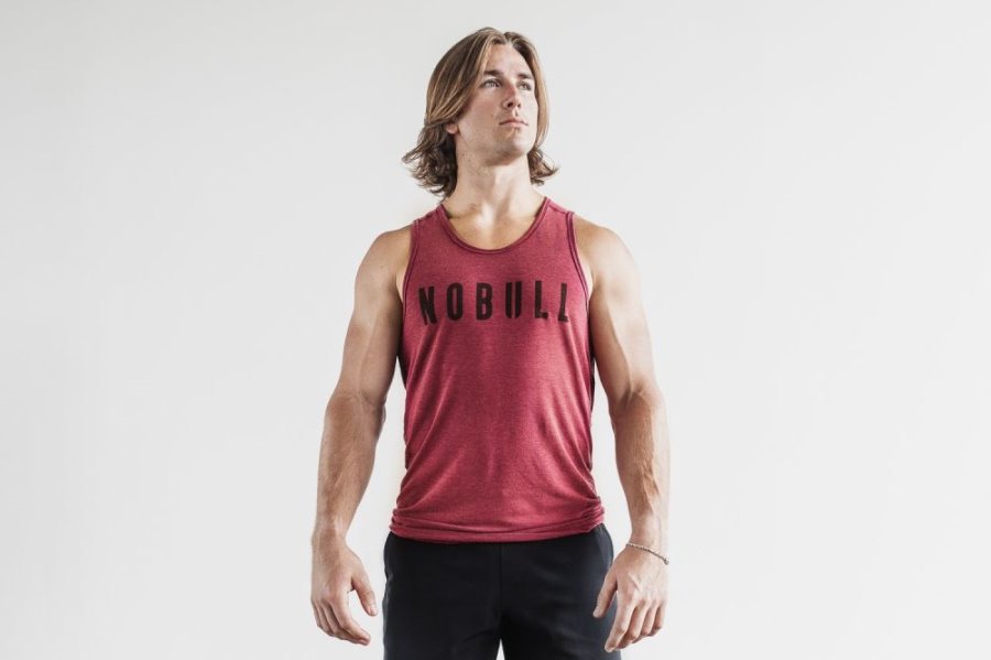 Debardeur Nobull Tank Homme Rouge | VGM8CRKLR