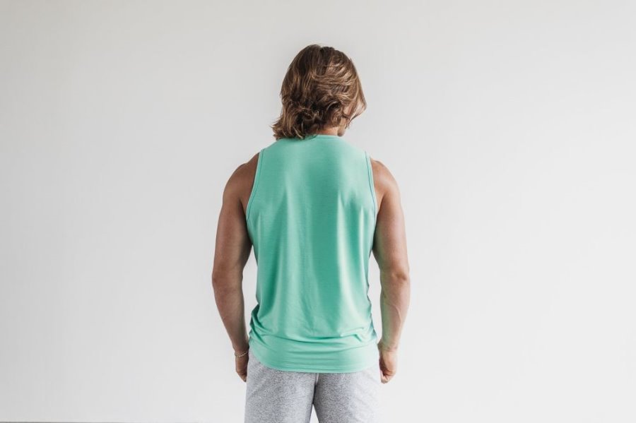 Debardeur Nobull Tank Homme Turquoise Clair | JMJ9JY1NS