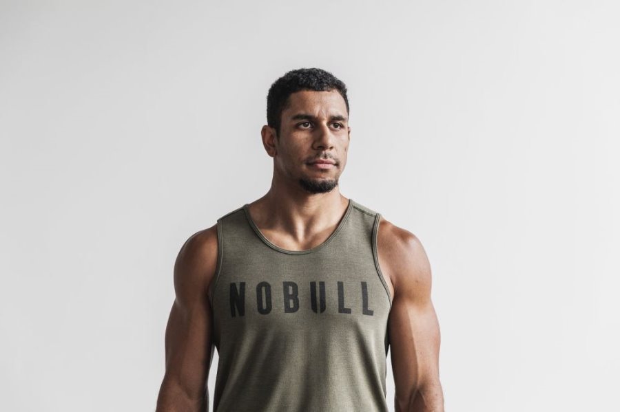 Debardeur Nobull Tank Homme Vert | SWHUAD1C4