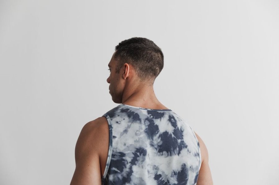 Debardeur Nobull Tie-dye Tank Homme Bleu Bleu | 8BDI1K1JF