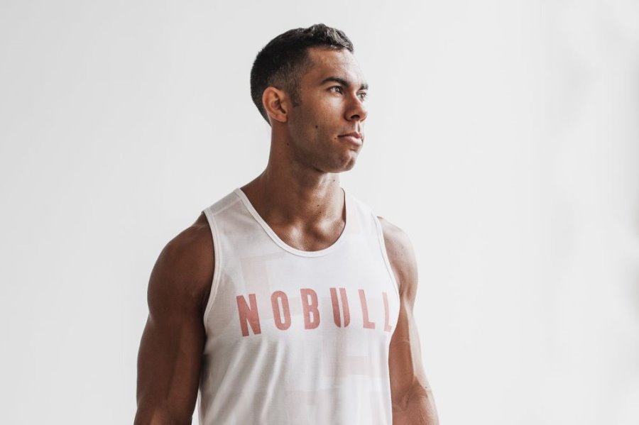 Debardeur Nobull Wells Tank Homme Rose | 0B5U5K9DG