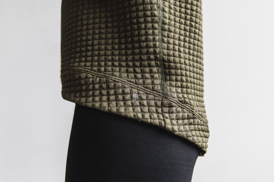 Pullover Nobull Quilted Crew Pullover Femme Vert | C2775RX02