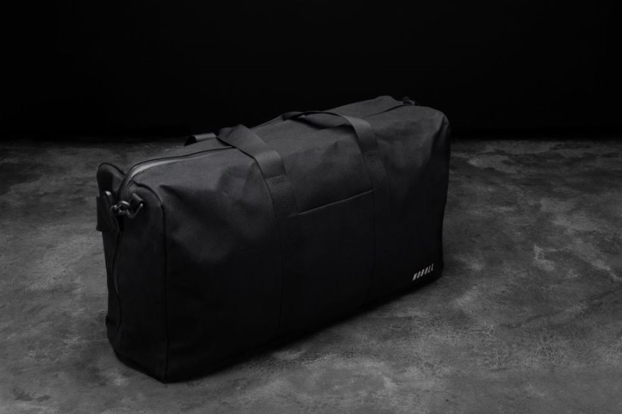 Sacs Nobull Waxed Tela Duffle Homme Noir | PRLC35N2I