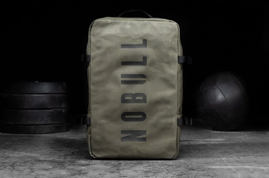 Sacs Nobull Waxed Tela Duffleback Homme Vert Olive | T7WUG4T13