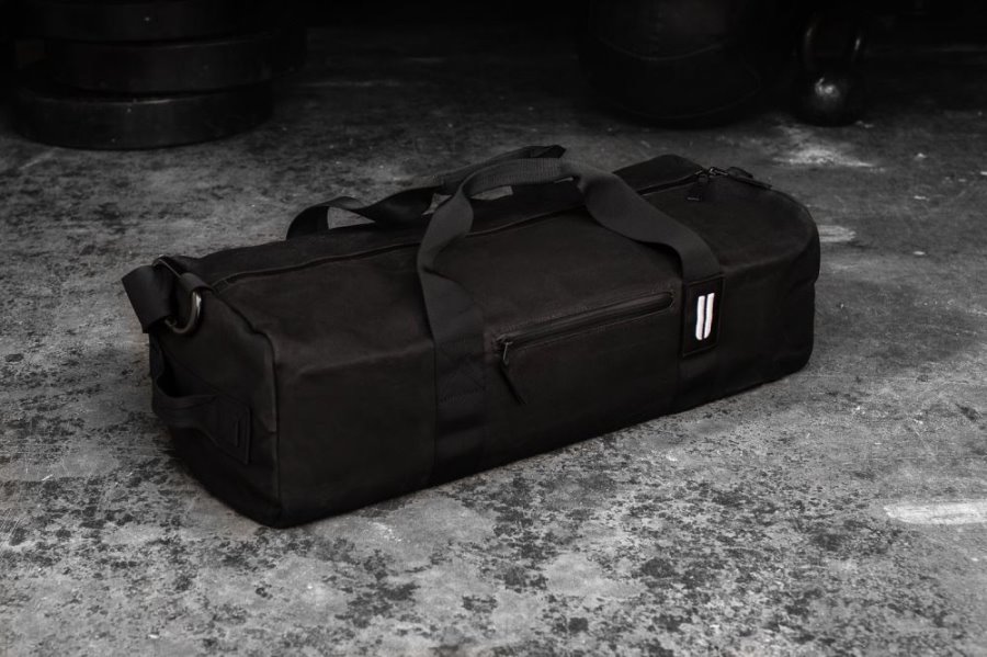 Sacs Nobull Waxed Tela Traditional Duffle Homme Noir | CYK6COI3I