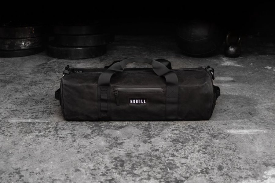 Sacs Nobull Waxed Tela Traditional Duffle Homme Noir | CYK6COI3I