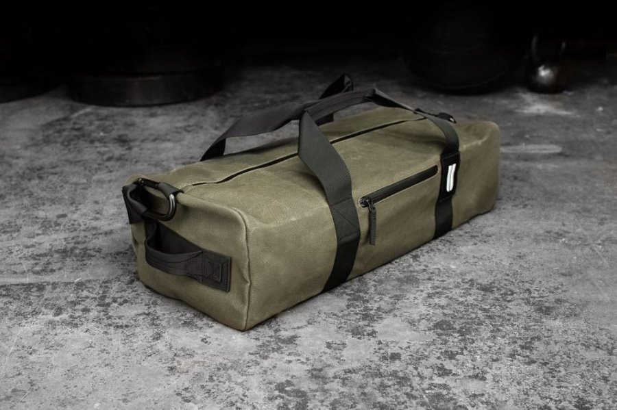 Sacs Nobull Waxed Tela Traditional Duffle Homme Vert Olive | DCS957DXJ